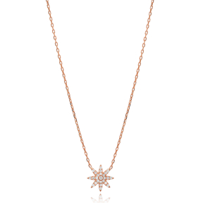 North Star Shape Charm Necklace Wholesale Handmade 925 Silver Sterling Jewelry