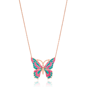 Trendy Butterfly Jewelry Wholesale Handmade 925 Silver Sterling Necklace