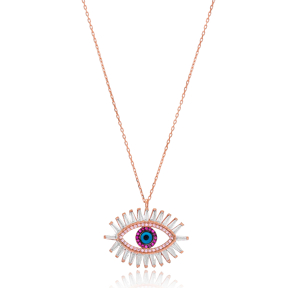 Evil Eye Design Pendant Wholesale Handmade 925 Silver Sterling Necklace