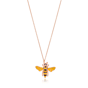 Bee Shape Necklace Wholesale Handmade 925 Silver Sterling Jewelry