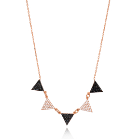 Triangles Shape Necklace Wholesale Handmade 925 Silver Sterling Jewelry
