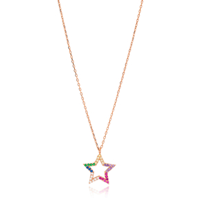 Star Charm Design Necklace Wholesale Handmade 925 Silver Sterling Jewelry