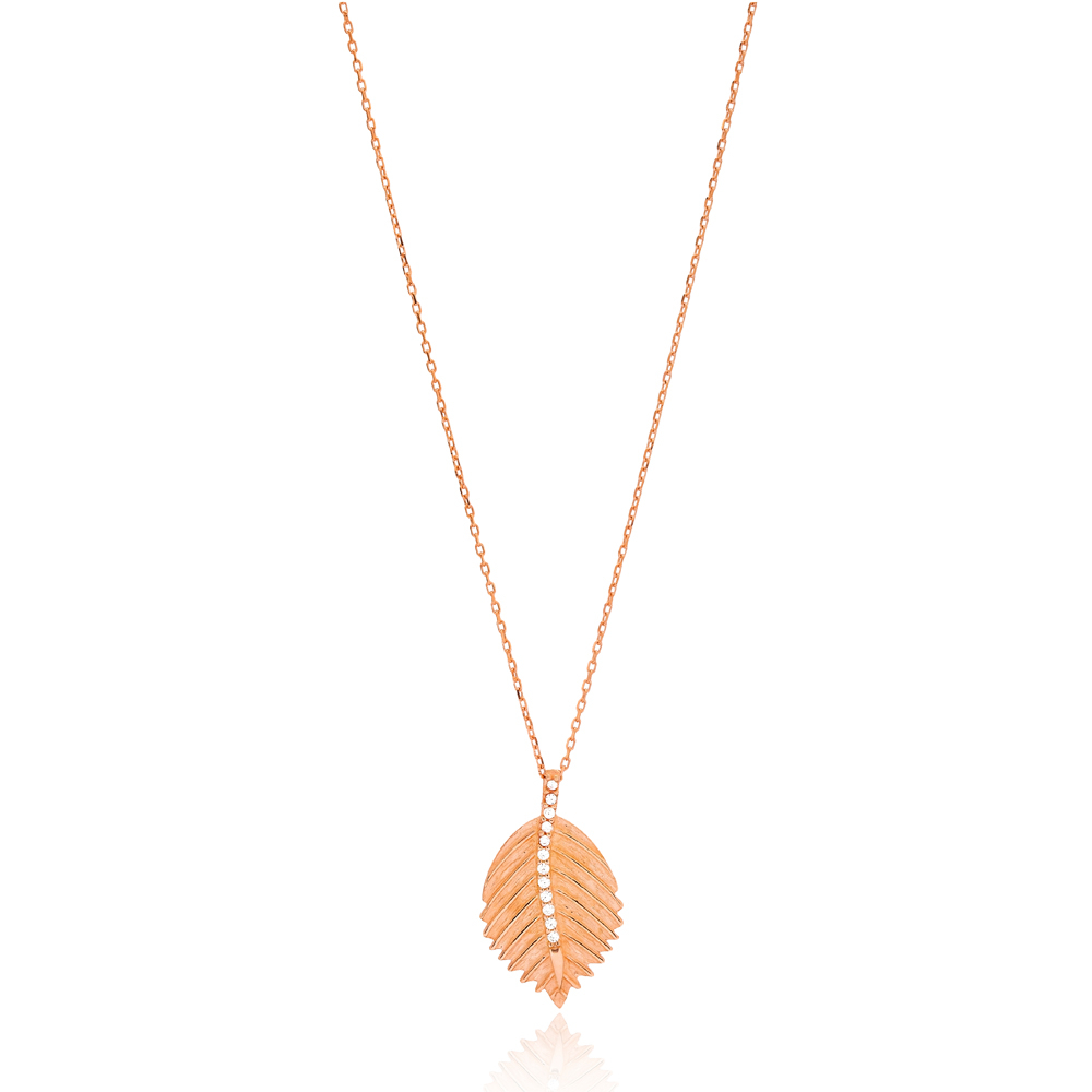 Fashion Leaf Design Pendant Wholesale 925 Sterling Silver Jewelry