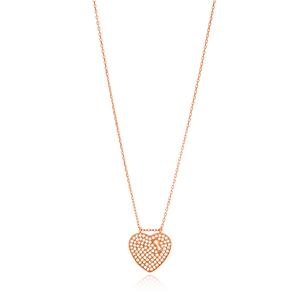Fashion Heart Design Pendant Wholesale Sterling Silver Jewelry