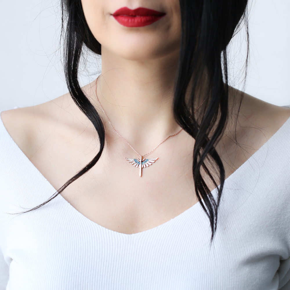 Fashion Wings Design Pendant Wholesale 925 Sterling Silver Jewelry
