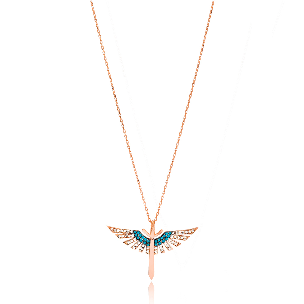 Fashion Wings Design Pendant Wholesale 925 Sterling Silver Jewelry
