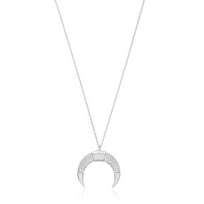 Horn Design Pendant Wholesale 925 Sterling Silver Jewelry