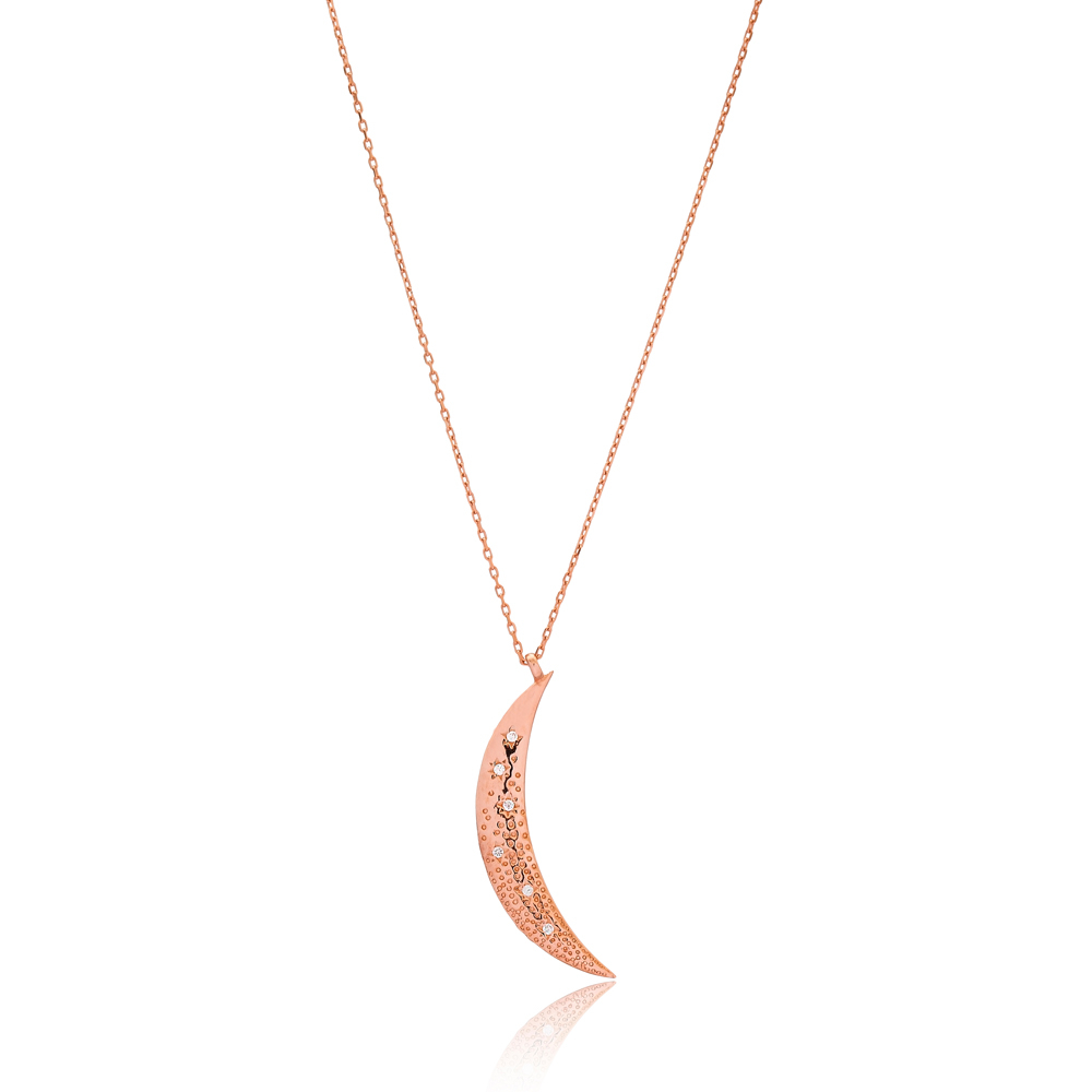 Moon Pendant Wholesale Handmade Turkish 925 Silver Sterling Jewelry