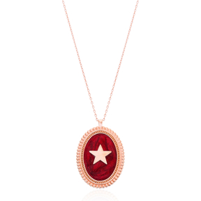 Medallion Pendant Necklace Turkish Wholesale 925 Sterling Silver Jewelry Necklace