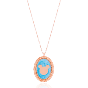 Medallion Design Pendant Necklace Turkish Wholesale 925 Sterling Silver Jewelry Necklace