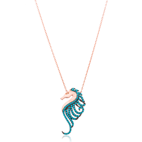 Seahorse Silver Necklace Wholesale Sterling Silver Turkish Jewelry