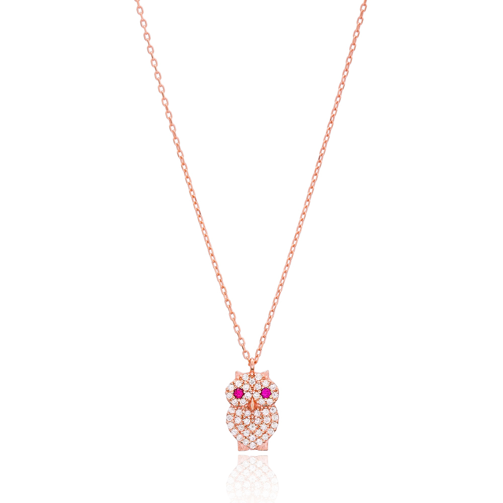 Silver Minimal Owl Design Pendant Wholesale  Sterling Silver Jewelry