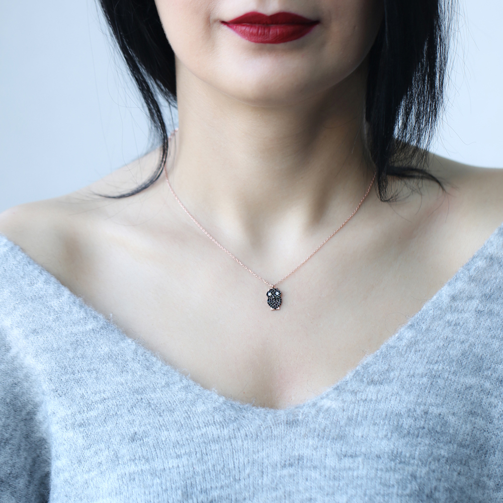 Silver Minimal Owl Design Pendant Wholesale 925 Sterling Silver Jewelry