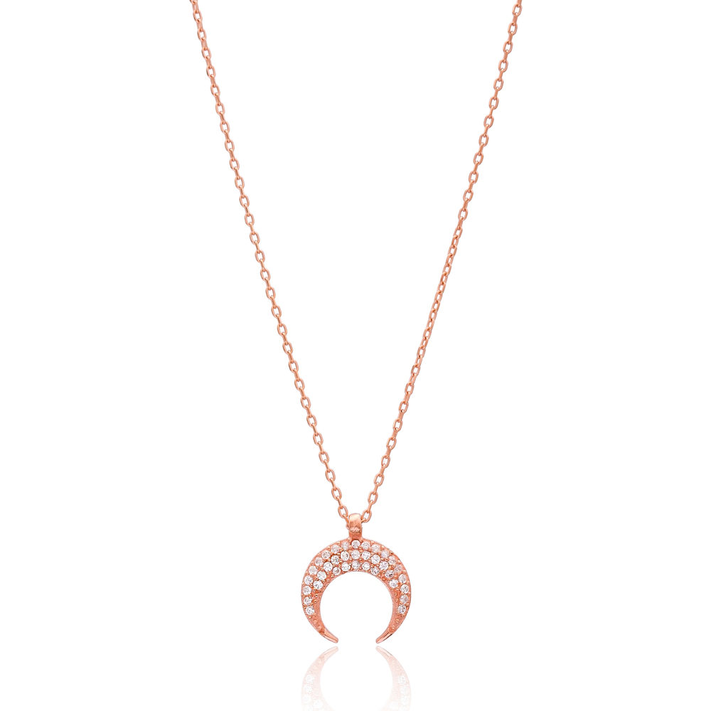 Silver Minimal Horn Design Pendant Wholesale  Sterling Silver Jewelry