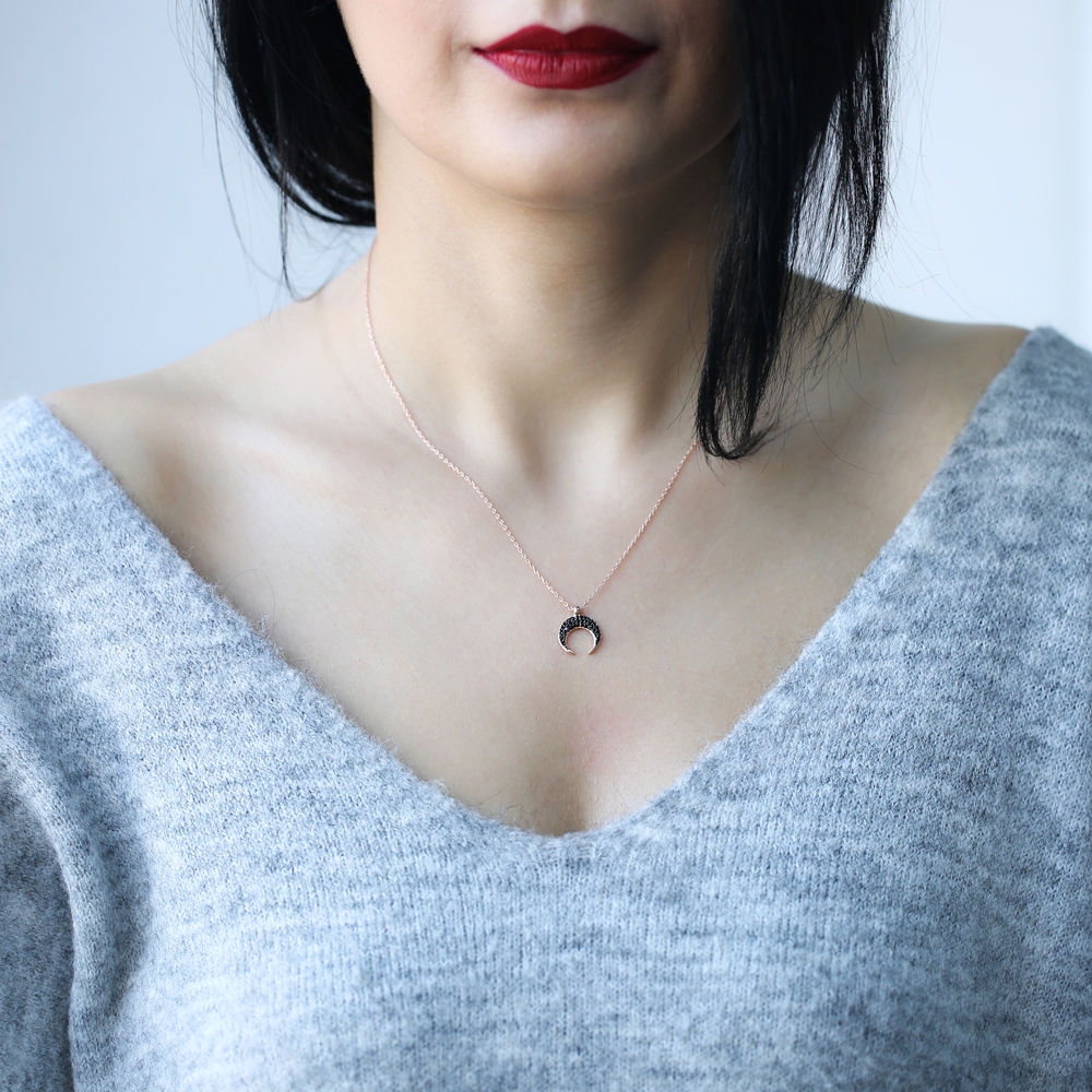 Silver Minimal Horn Design Pendant Wholesale 925 Sterling Silver Jewelry