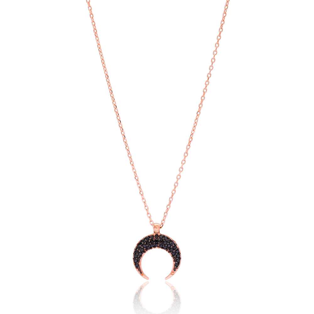 Silver Minimal Horn Design Pendant Wholesale Sterling Silver Jewelry