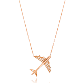 Airplane Design Pendant. Wholesale 925 Sterling Silver Jewelry
