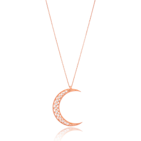 Crescent Moon Design Wholesale Handcrafted 925 Silver Sterling Pendant
