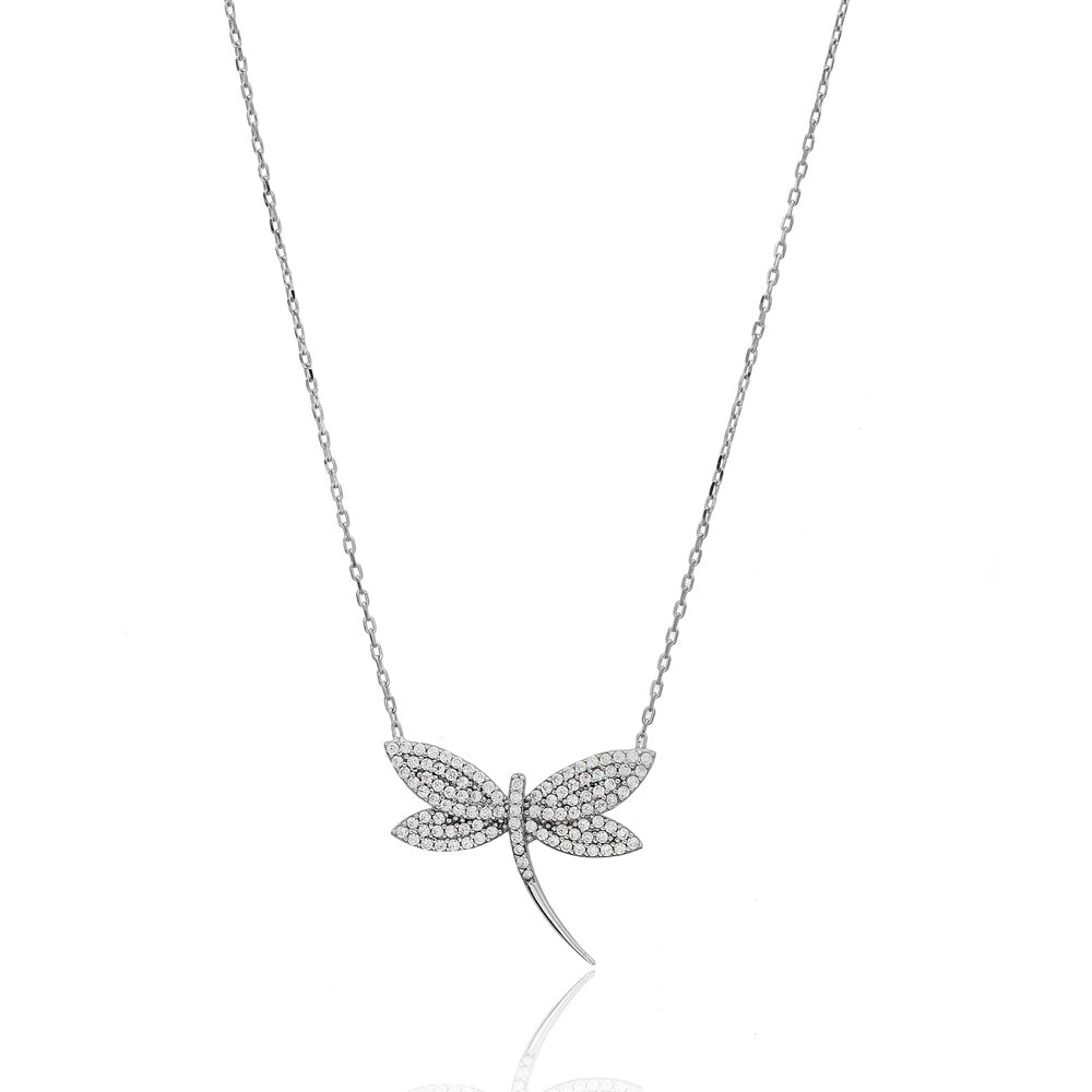 Delicate Dragonfly Charm Silver Pendant Wholesale Sterling Silver Jewelry