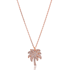 Palm Tree Silver Pendant Turkish Wholesale Sterling Silver Jewelry
