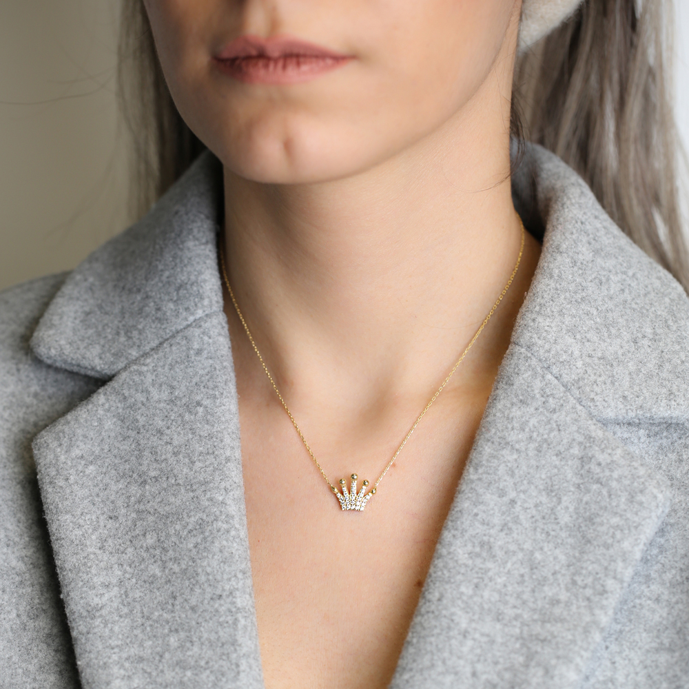 Turkish Wholesale Handcrafted Silver Crown Pendant