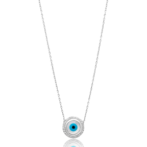 Turkish Wholesale Handcrafted Silver Evil Eye Pendant