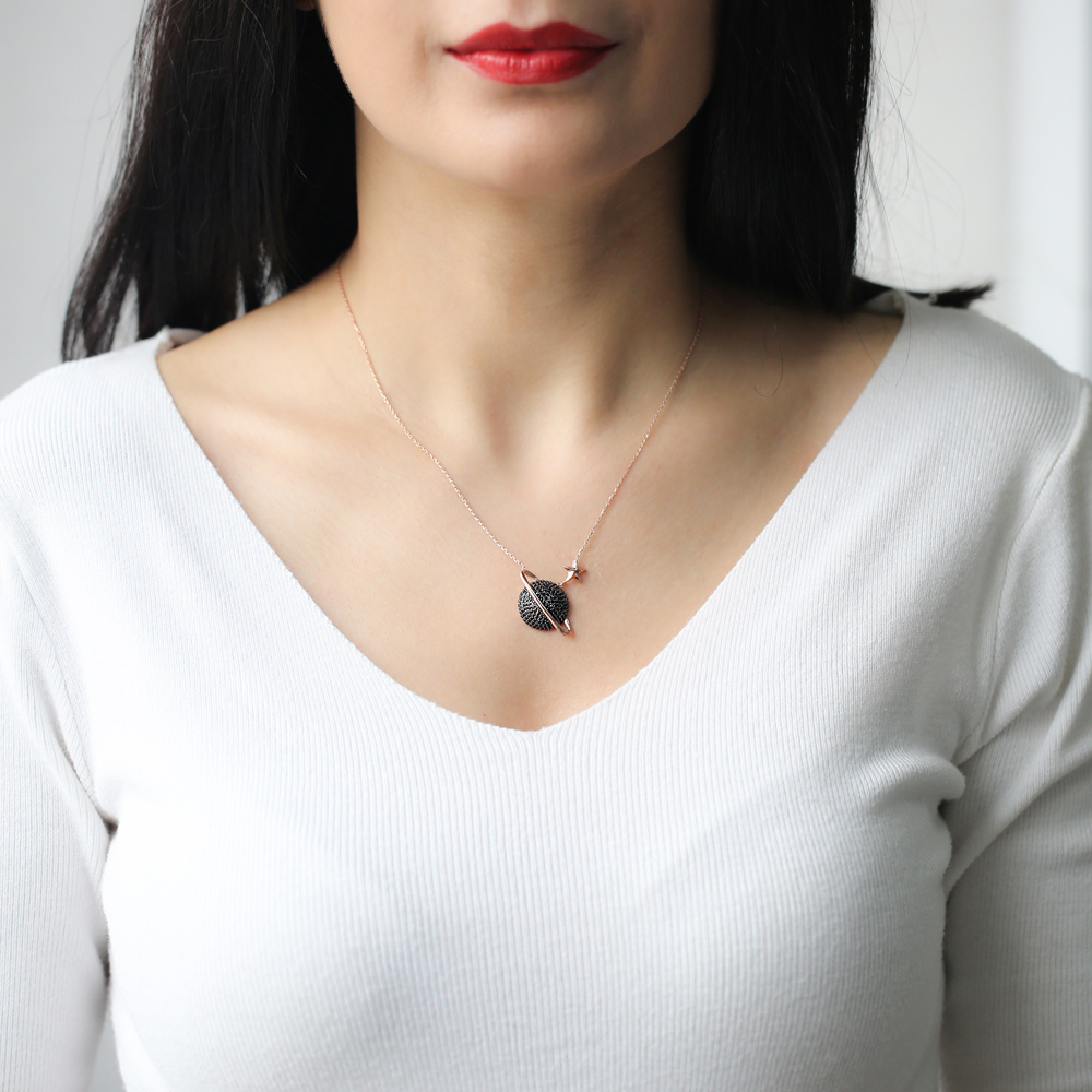 Minimal Planet Design Pendant In Turkish Wholesale 925 Sterling Silver