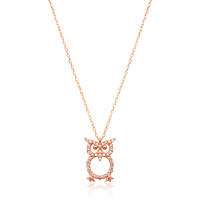 Minimalist Owl Design Pendant Turkish Wholesale Sterling Silver Jewelry Pendant