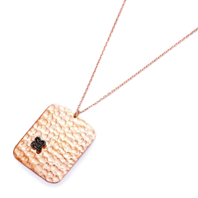 Simple Modern Hammered Pendant Turkish Wholesale Sterling Silver Jewelry