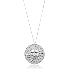 Sun Face Pendant In Turkish Wholesale 925 Sterling Silver