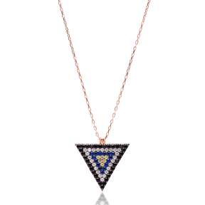 Triangle Turkish Wholesale Handmade 925 Sterling Silver Jewelry Pendant
