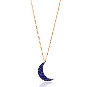 Moon Design Turkish Wholesale Sterling Silver Pendant