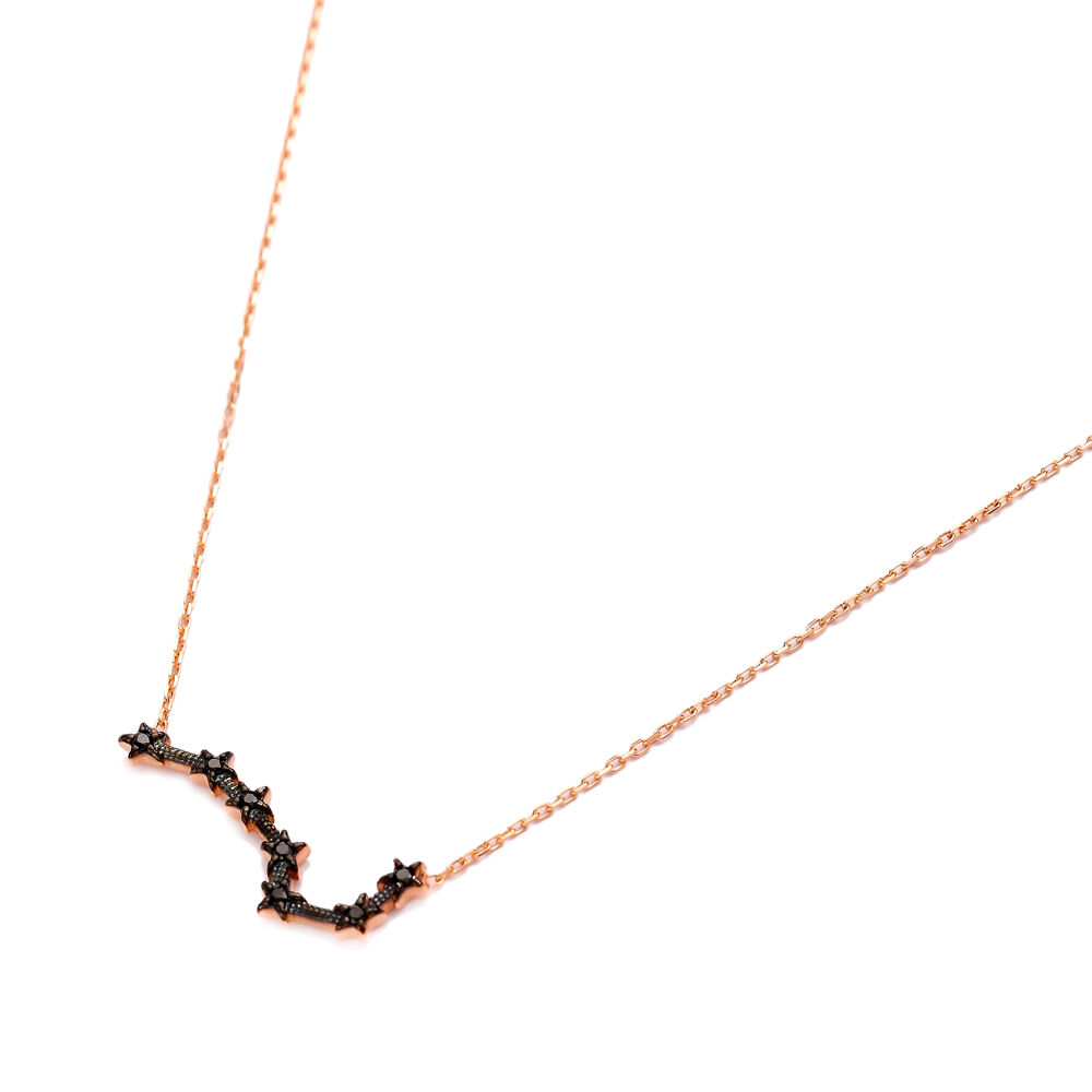 Minimalist Comet Shape Design Necklace Turkish Handmade Wholesale 925 Sterling Silver Jewelry
