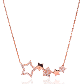 Cluster Stars Necklace Turkish Wholesale Handcrafted Jewelry