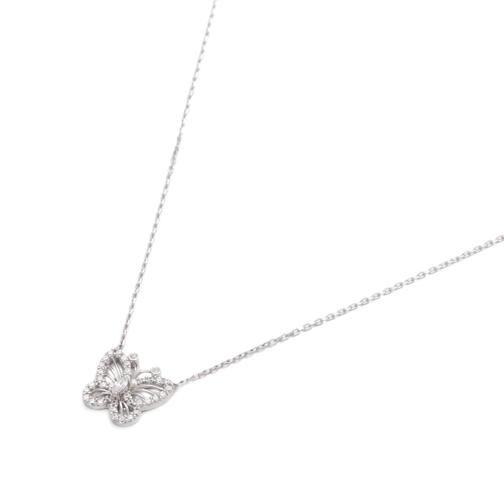 Butterfly Turkish Wholesale Handcrafted Silver Zirconia Pendant