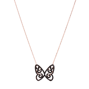 Butterfly Turkish Wholesale Handcrafted Silver Zirconia Pendant