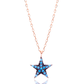 Micro Turquoise Turkish Wholesale Silver Star Pendant
