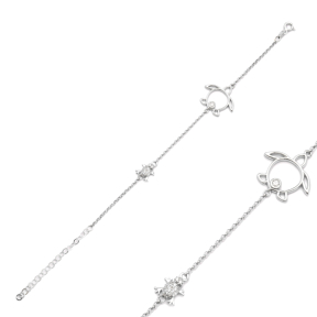 Turtle Charm Bracelet Wholesale Handcraft 925 Sterling Silver Jewelry