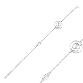 Hamsa Charm Bracelet Wholesale Handcraft 925 Sterling Silver Jewelry