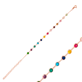 Rainbow Bracelet Wholesale 925 Sterling Silver Jewelry
