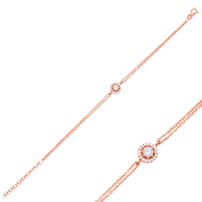 Round Minimal Elegant Design Wholesale 925 Sterling Silver Bracelet
