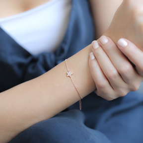 Elegant Star Design Bracelet Wholesale 925 Sterling Silver Jewelry