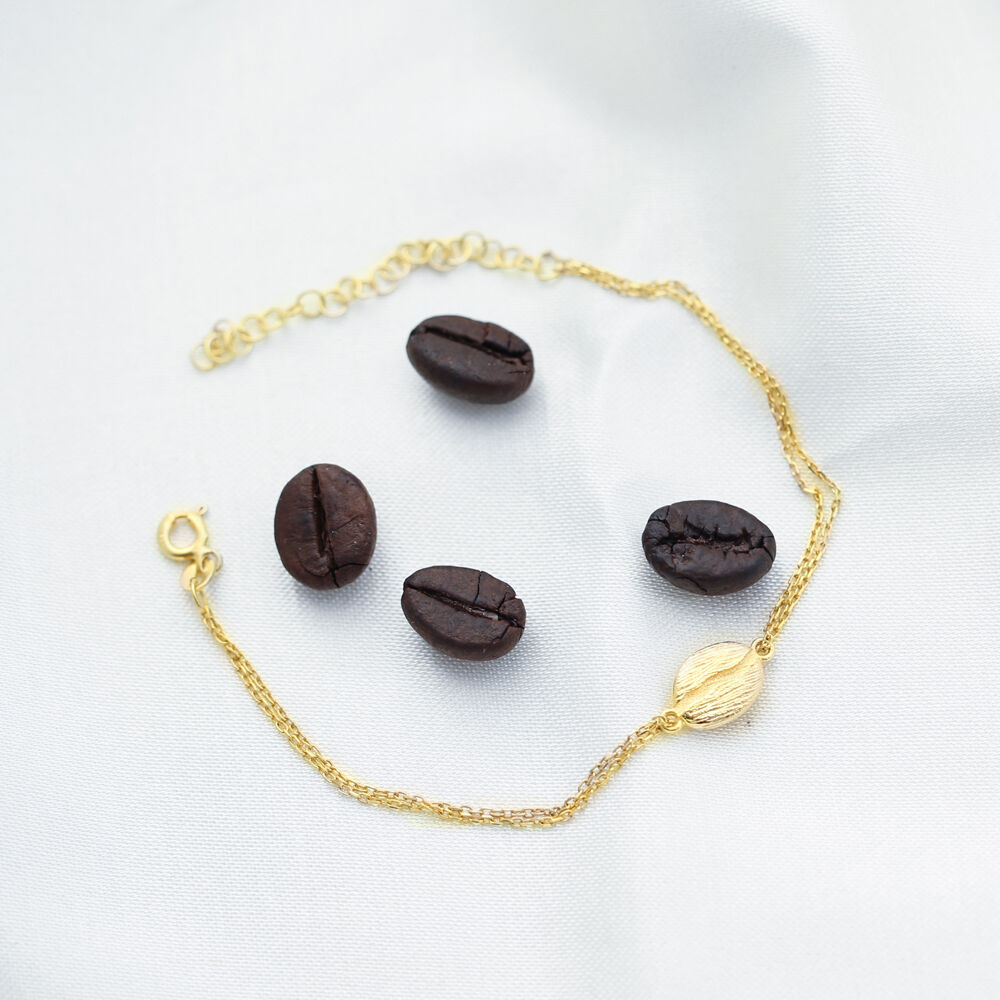 Coffee Bean Design Bracelet Turkish Wholesale Handmade 925 Sterling Silver Jewelry