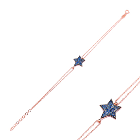 Sterling Silver Wholesale Handcraft Turkish Star Design Bracelet