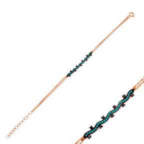 Silver Sterling Thin Pave Bar Bracelet Wholesale Handcraft Jewelry