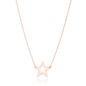 Plain Star Design 925 Sterling Silver Pendant Jewelry