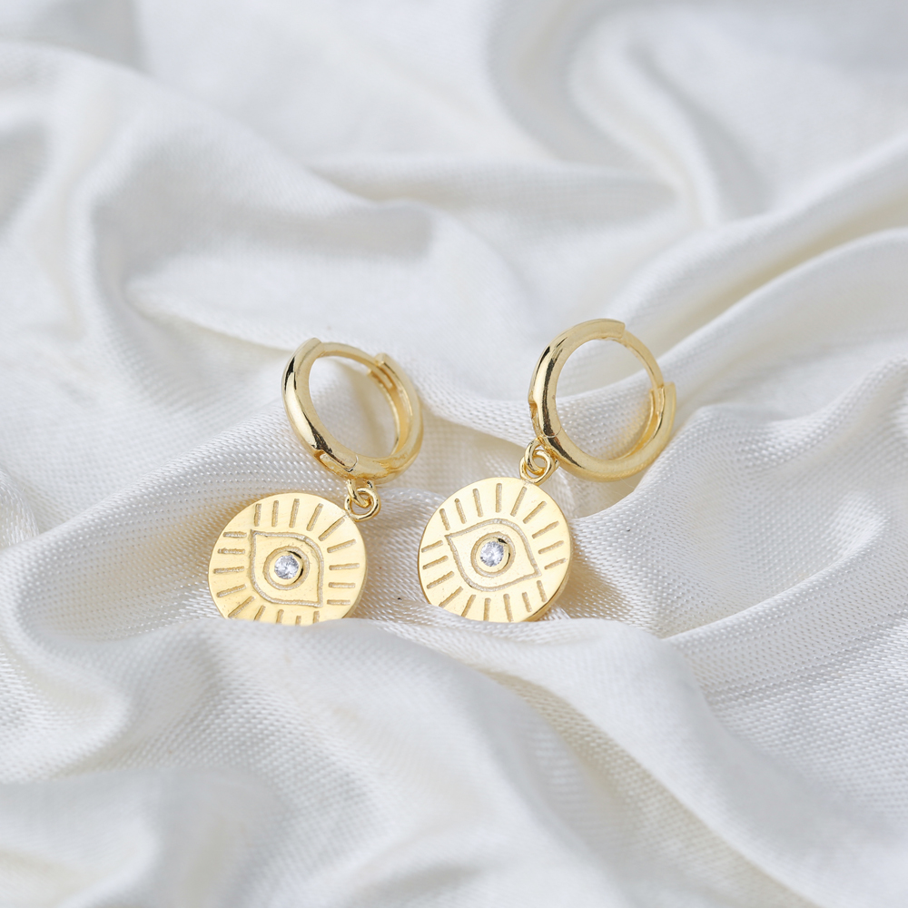 Evil Eye Earring Wholesale Handmade Turkish 925 Silver Sterling Jewelry