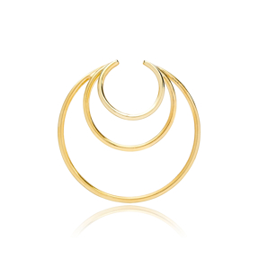 Multi Hoops Elegant Style Cartilage Single Earring Wholesale Turkish 925 Silver Sterling Jewelry