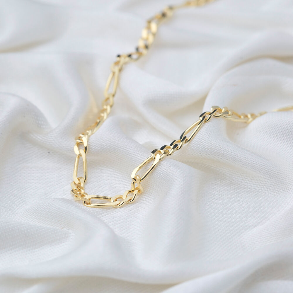 Long Short Figaro Chain Necklace 40+5 CM