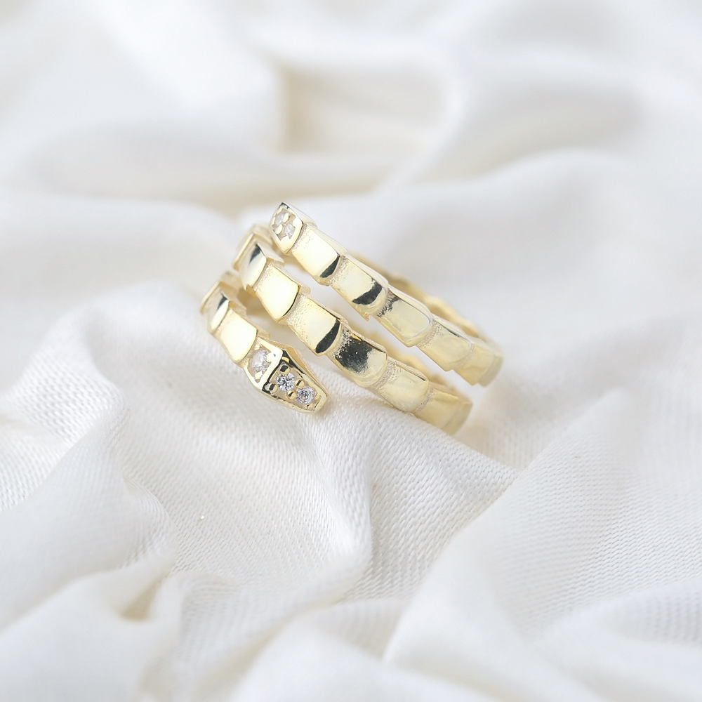 Snake Shape Design  Ring Turkish Handmade Wholesale 925 Silver Sterling Jewelry